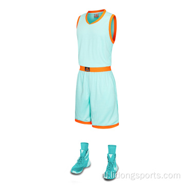 Nieuwste basketbal jersey ontwerpkleur oranje